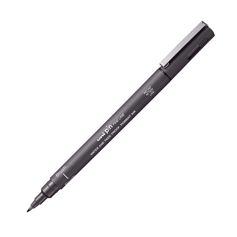 UNI pin Fine Line Brush Dark Grey