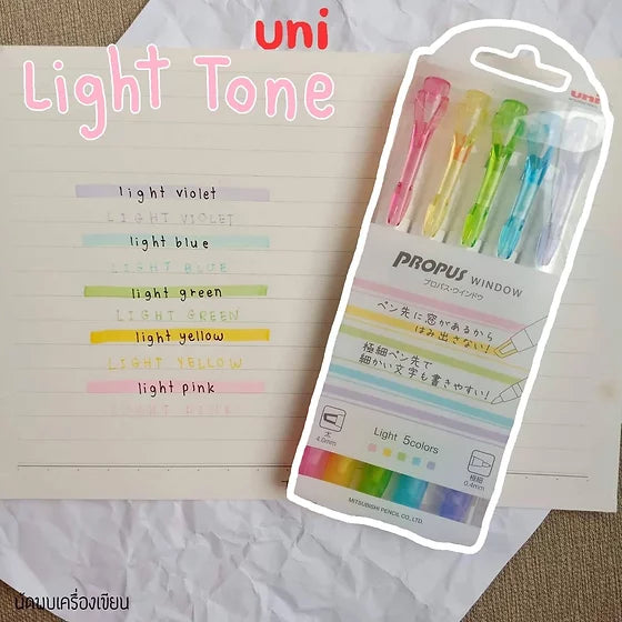 UNI Propus Window Highlighter Set of 5 Light Tone