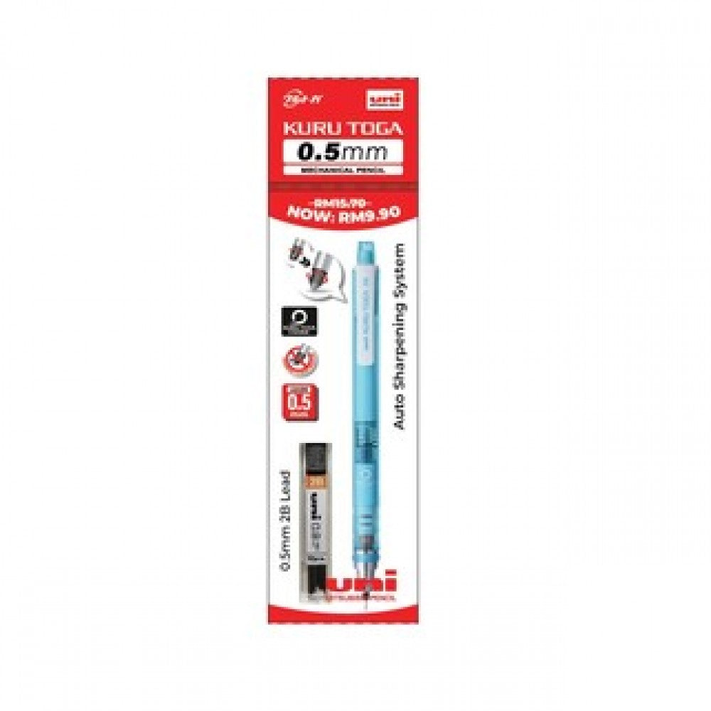 UNI Kurutoga Mechanical Pencil M5-450T 0.5mm Blue with lead
