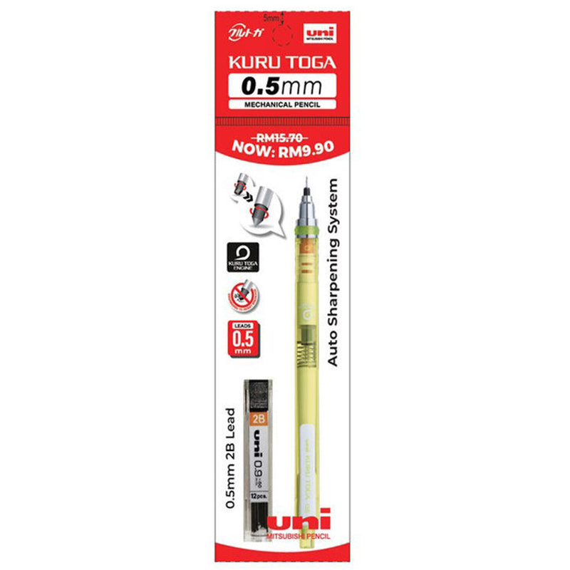 UNI Kurutoga Mechanical Pencil M5-450T 0.5mm Green with lead