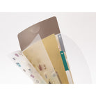 MIDORI 3-P Clear Folder A5 Slim w/Flap Coffee