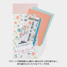 MIDORI 3-P Clear Folder A5 Slim w/Flap Flowers