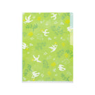 MIDORI 3-Pockets Clear Folder A5 White Birds