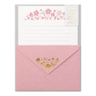 MIDORI Letter Set 506 Foil-Stamped Envelopes Flowe