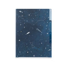 MIDORI 3-Pockets Clear Folder A5 Starry Sky