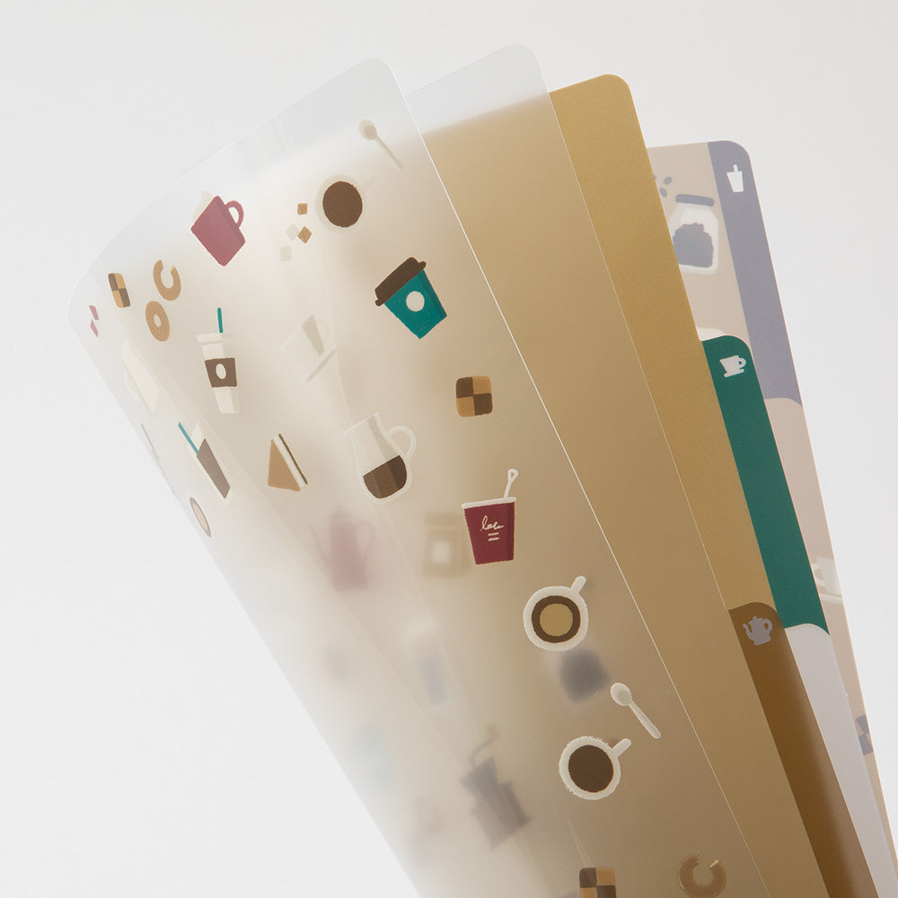 MIDORI 3-Pockets Clear Folder A4 Coffee A
