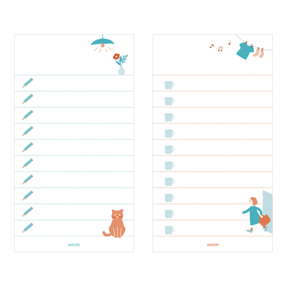 MIDORI Stand Memo Pad Vertical Type To-Do List