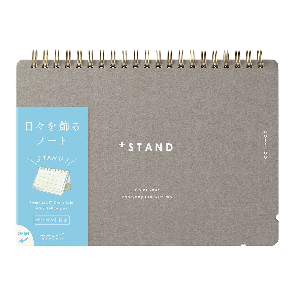 MIDORI Notebook +Stand A5 Cross Dot Gridded