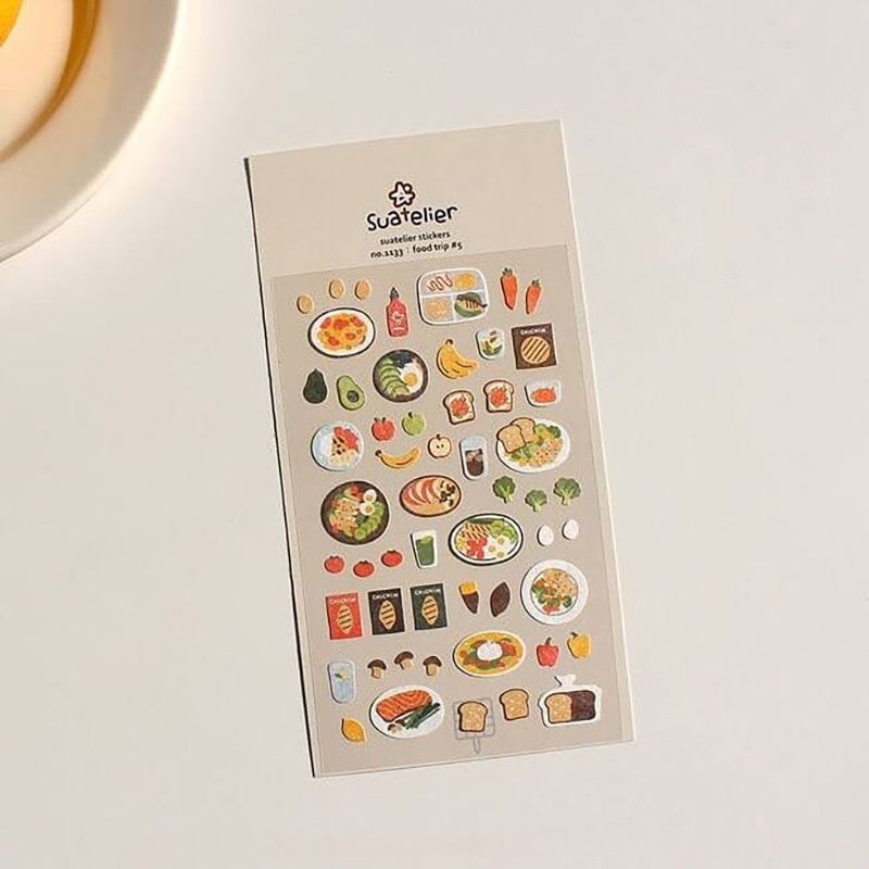 SUATELIER Stickers No.1133 Food Trip V