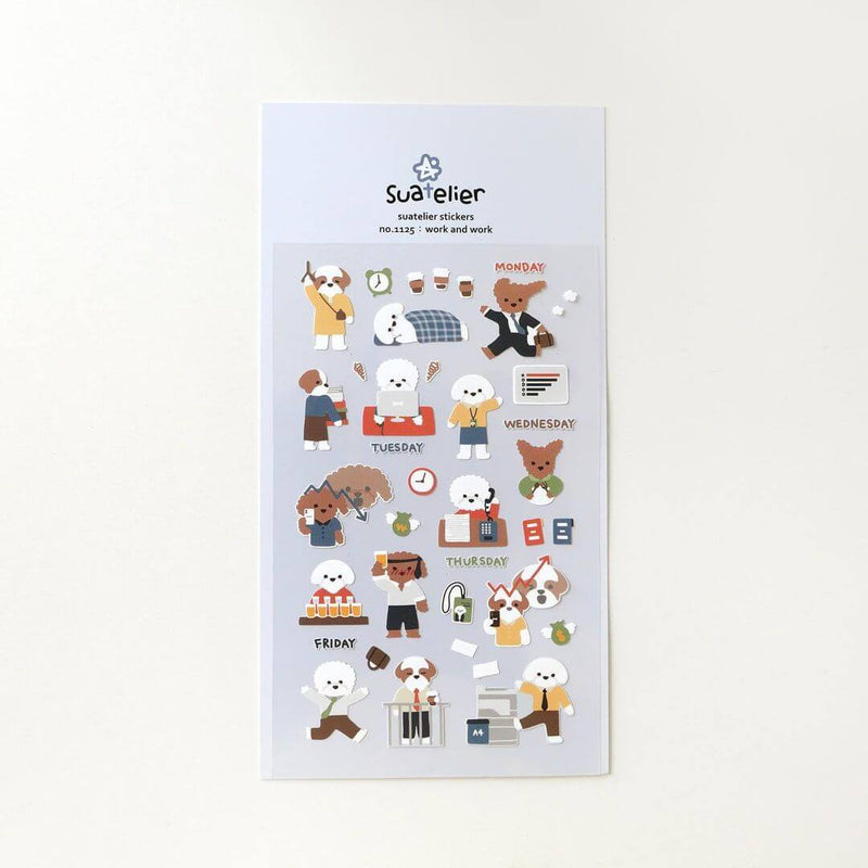 SUATELIER Stickers No.1125 Work And Work