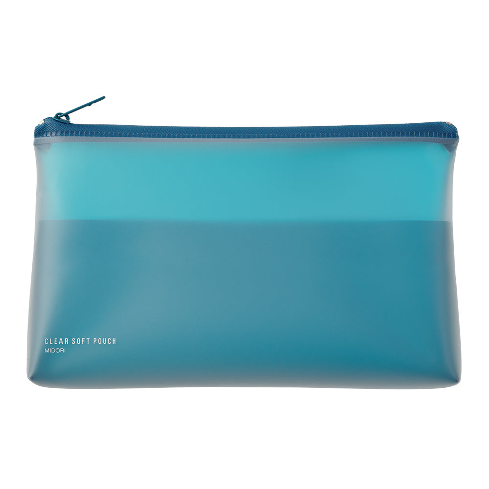 MIDORI Clear Soft Pouch Blue