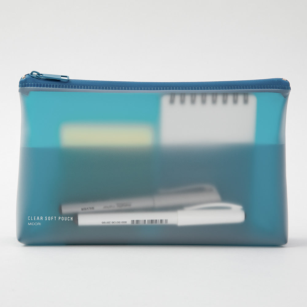 MIDORI Clear Soft Pouch Blue