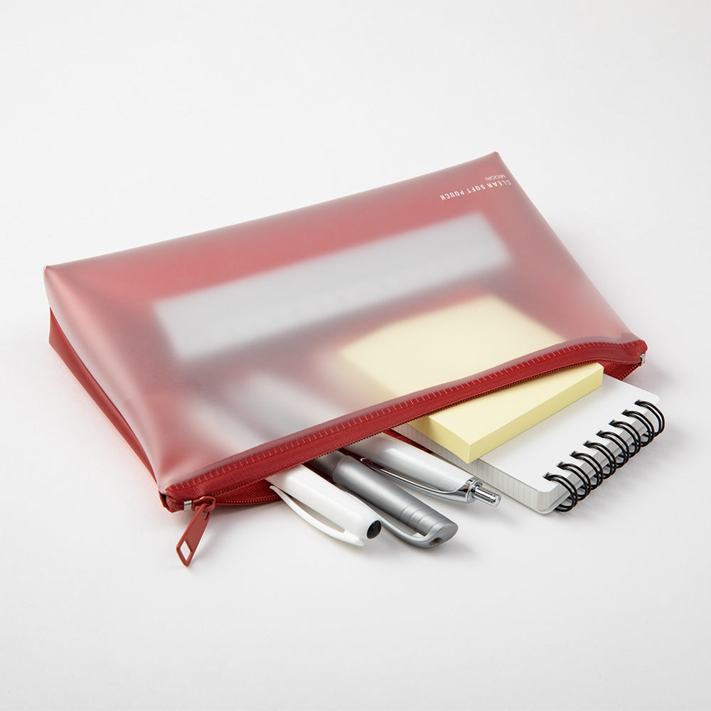 MIDORI Clear Soft Pouch Red