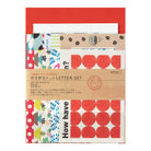MIDORI Letterpress Letter Set 763 Envelopes Red