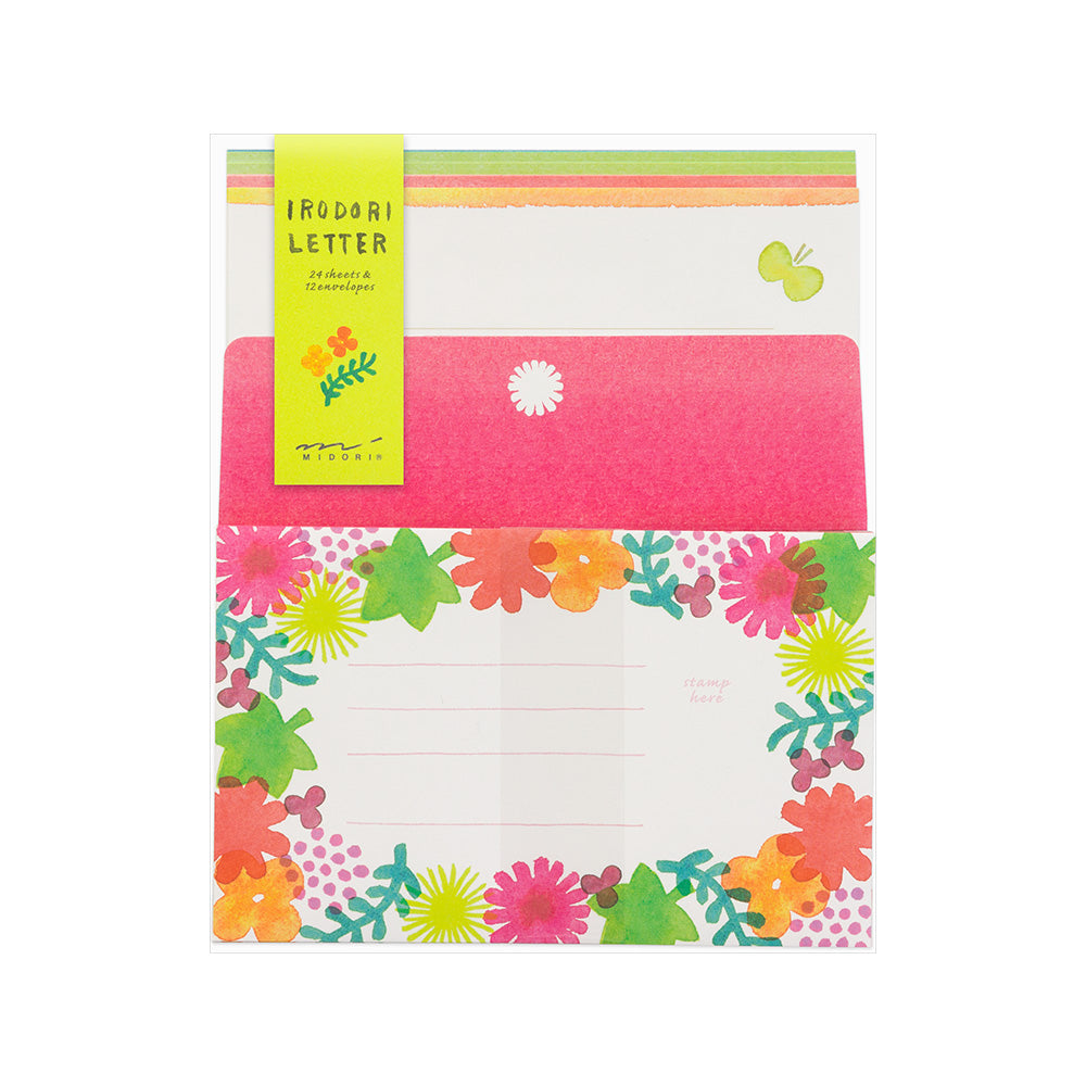 MIDORI Letterpress Letter Set 450 Watercolor Patte