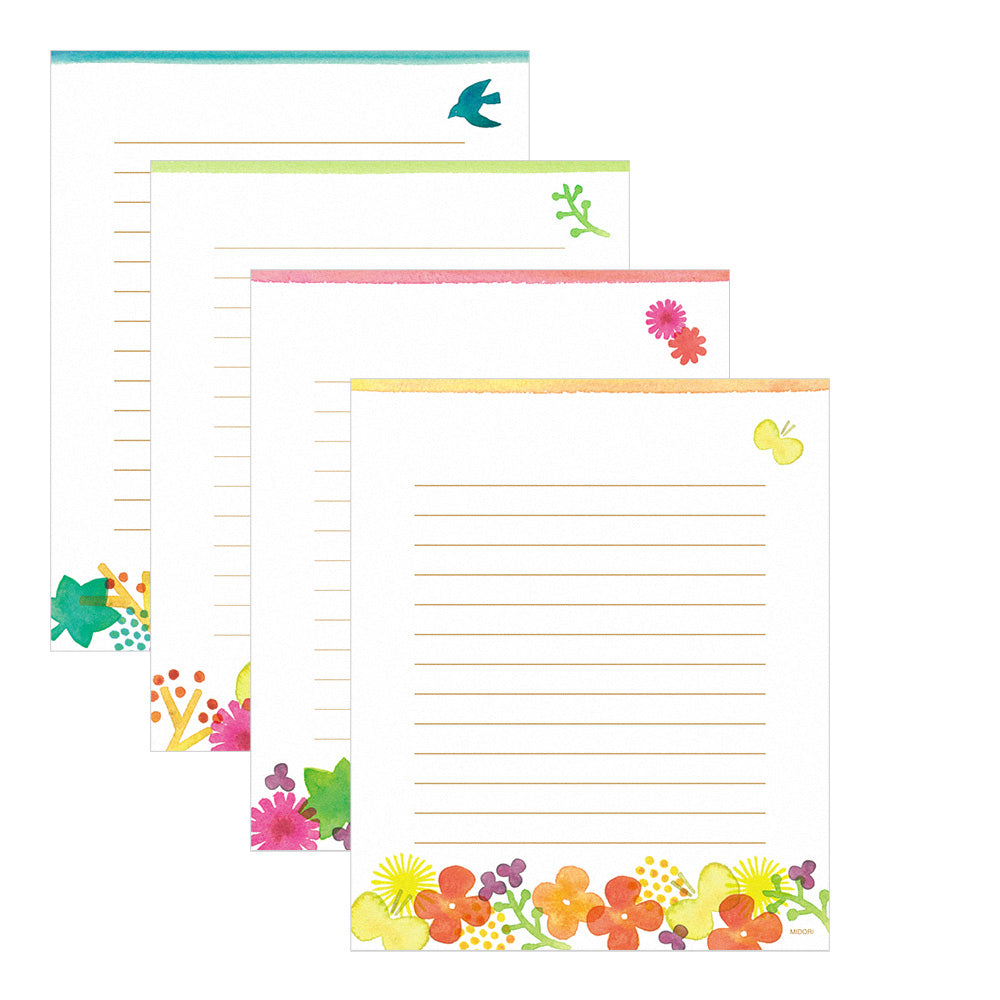 MIDORI Letterpress Letter Set 450 Watercolor Patte