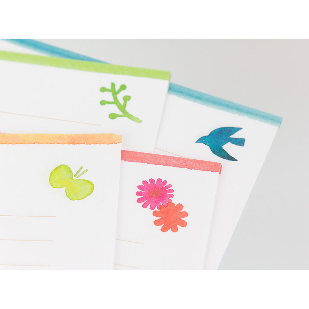 MIDORI Letterpress Letter Set 450 Watercolor Patte