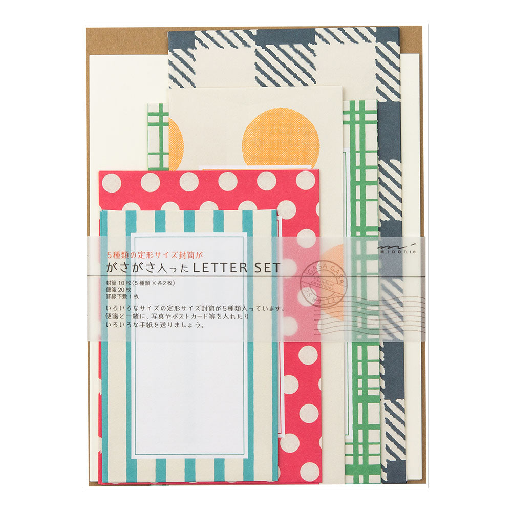 MIDORI Letterpress Letter Set 420 Colorful