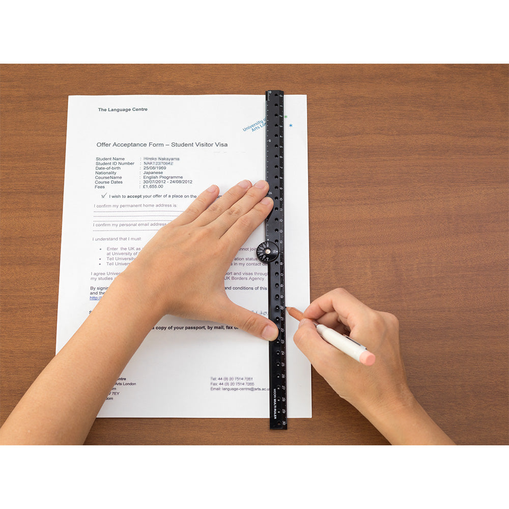 MIDORI Multi Ruler 30cm Black