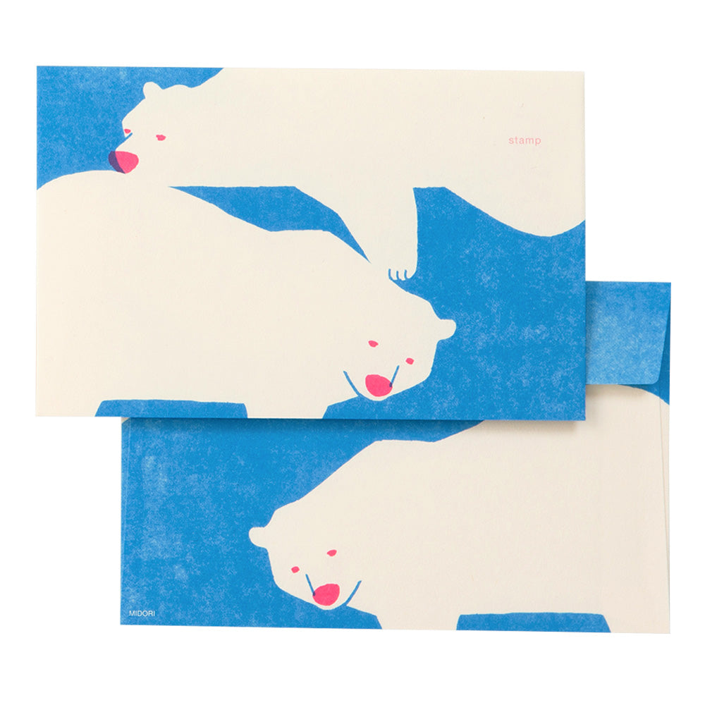 MIDORI Envelope White Bear