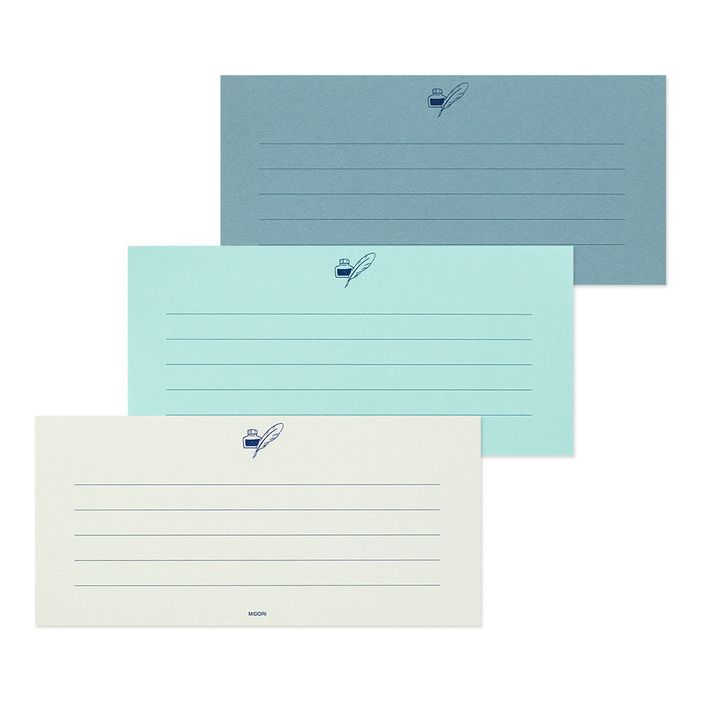 MIDORI Giving A Color Message Letter Pad Blue