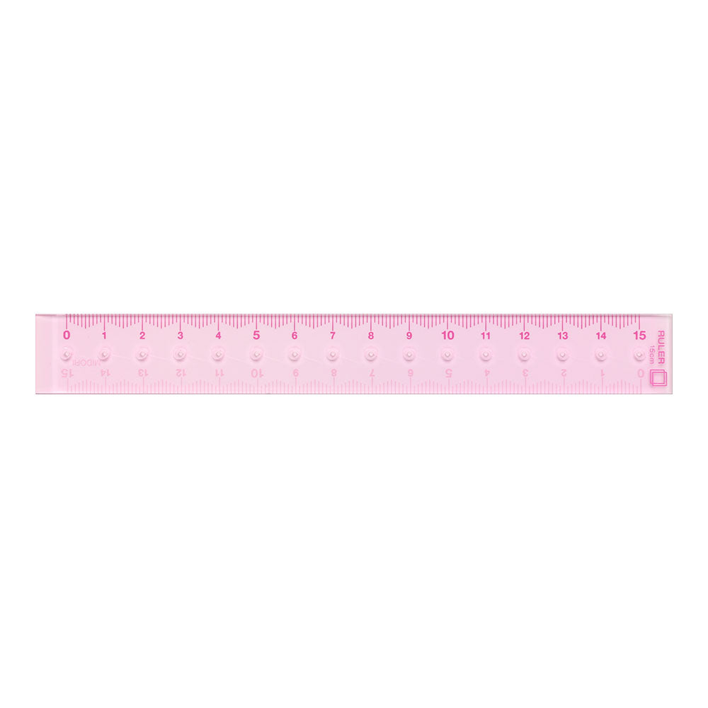 MIDORI CL Ruler 15cm Pink