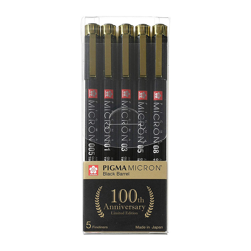 SAKURA Pigma Micron  100th Anniversary LE 5pc Set