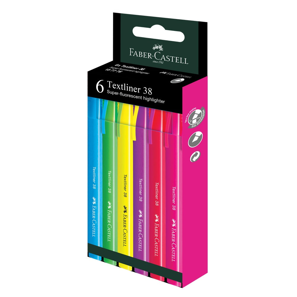 FABER-CASTELL Textliner 38 157776 Wallet of 6 Default Title