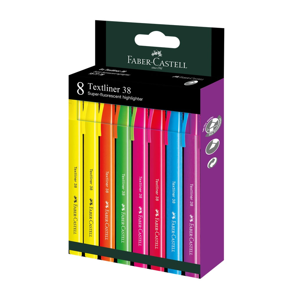 FABER-CASTELL Textliner 38 157778 Wallet of 8 Default Title