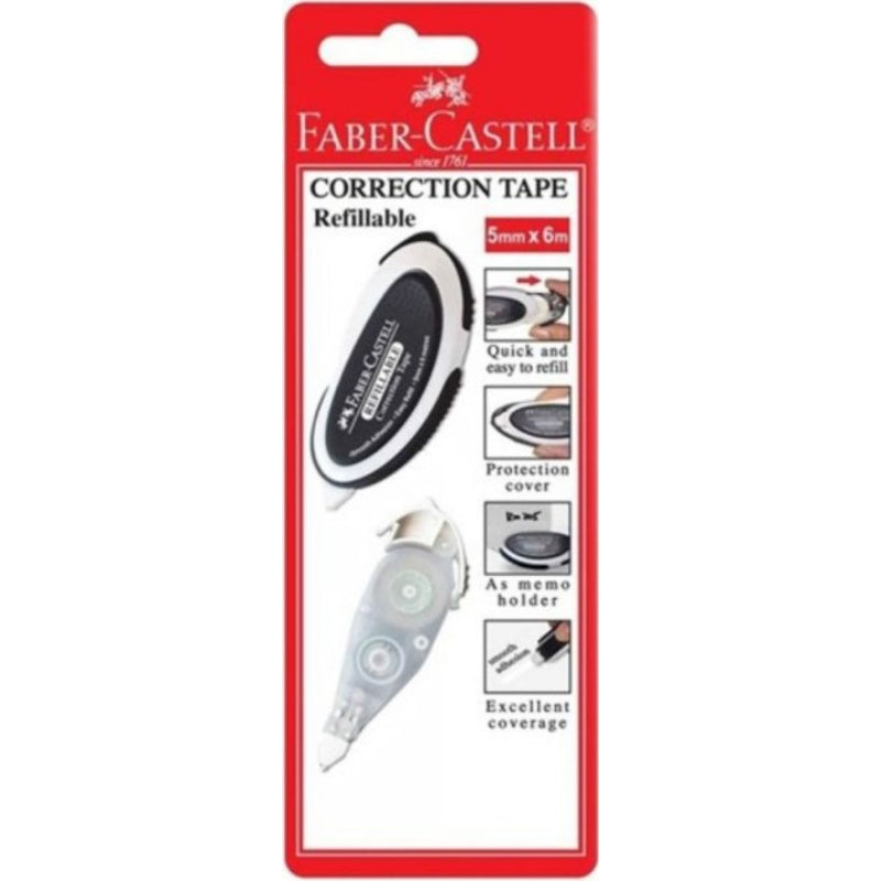 FABER-CASTELL Correction Tape +1 Refill 169102 Black Default Title