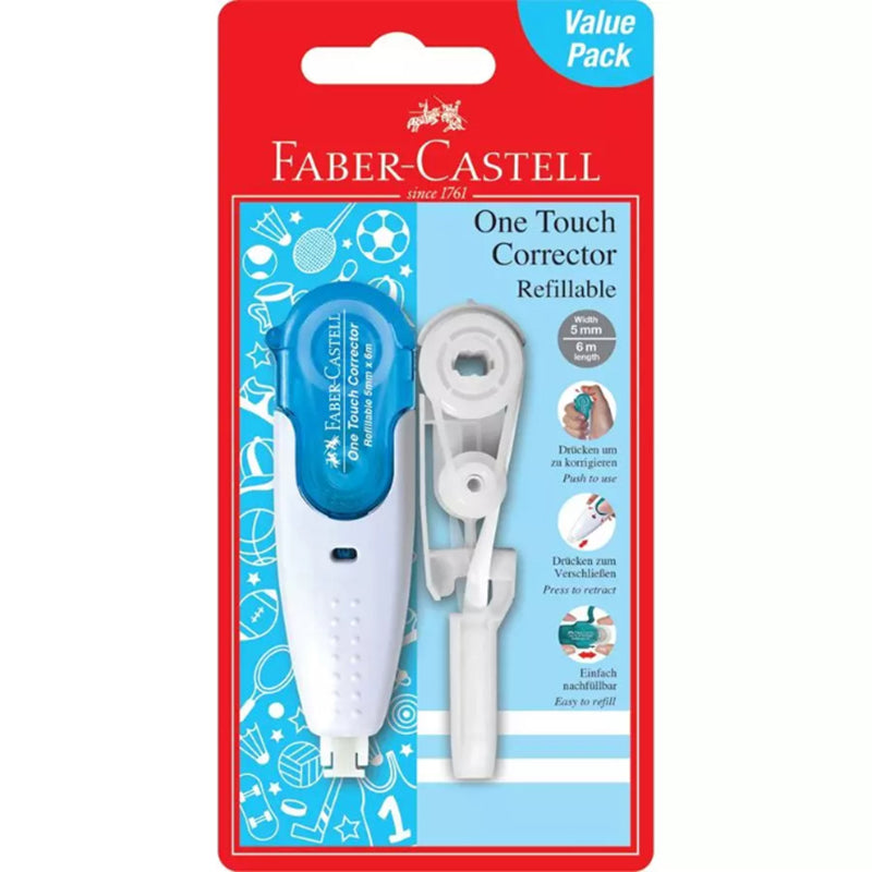 FABER-CASTELL One Touch Corrector +1 Refill 169204 Blue Default Title