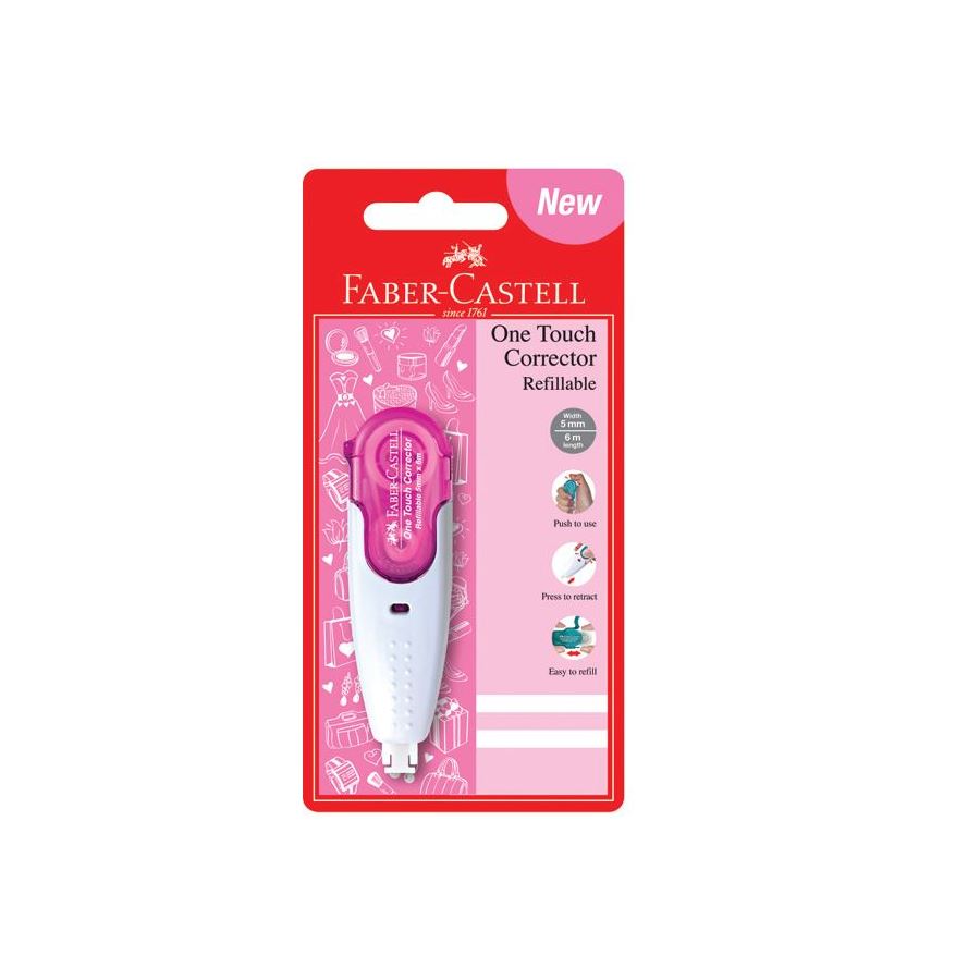 FABER-CASTELL One Touch Corrector 1s 169209 Pink Default Title