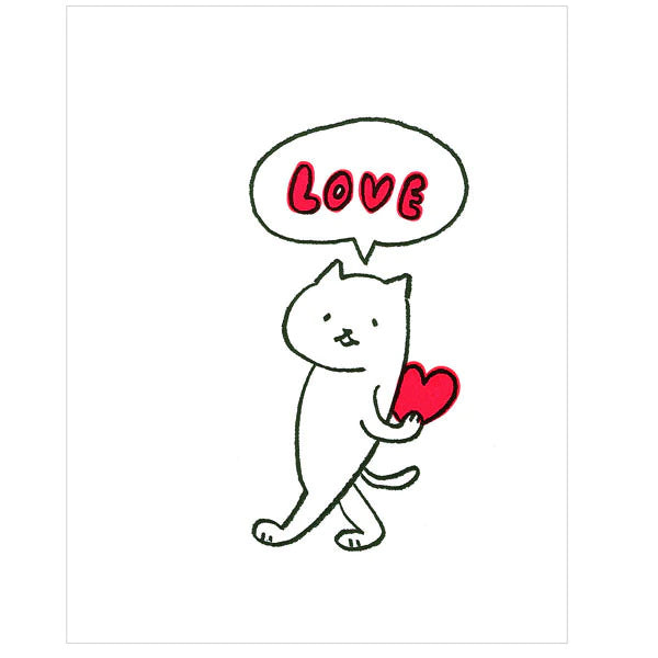 TEGAMI Letterpress Card Love Heart