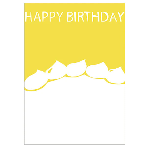 TEGAMI Card Birthday Candle Yellow