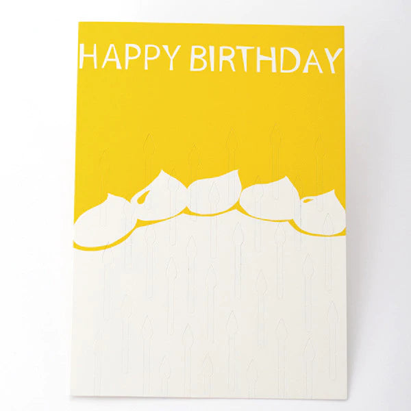 TEGAMI Card Birthday Candle Yellow