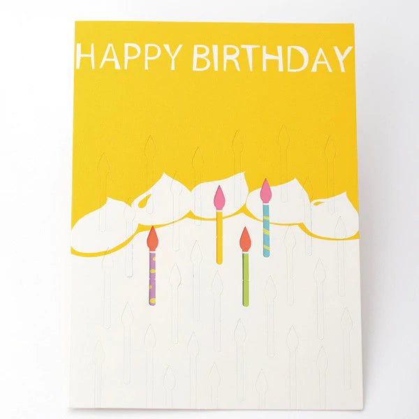 TEGAMI Card Birthday Candle Yellow