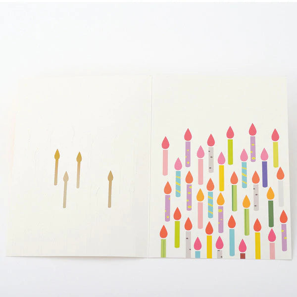 TEGAMI Card Birthday Candle Yellow