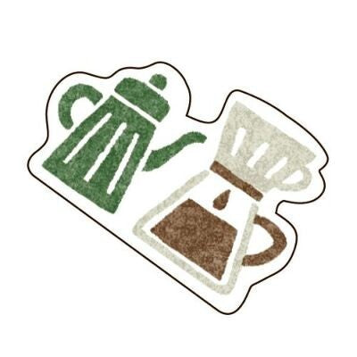 FURUKAWASHIKO Washi Flake Sticker QSA27 Coffee Default Title
