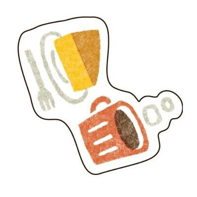 FURUKAWASHIKO Washi Flake Sticker QSA27 Coffee Default Title