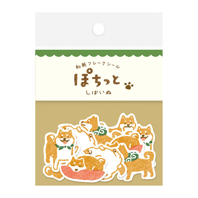 FURUKAWASHIKO Washi Flake Sticker QSA22 Shiba Inu Default Title