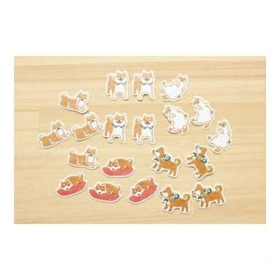 FURUKAWASHIKO Washi Flake Sticker QSA22 Shiba Inu Default Title