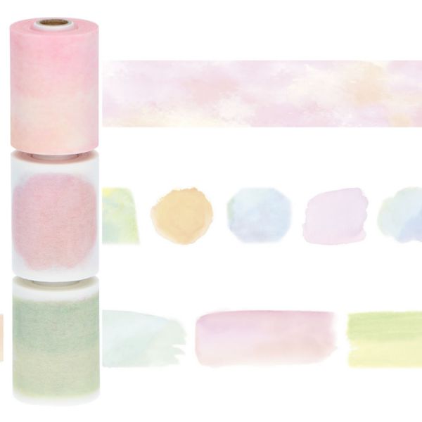 maste Pre-cut Slim Masking Tape Watercolour 15mmx3