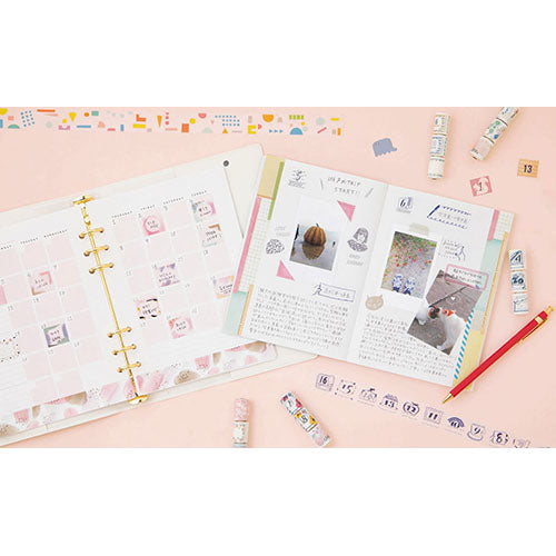 maste Pre-cut Slim Masking Tape Watercolour 15mmx3