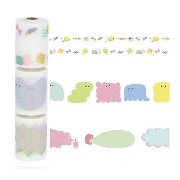 maste Pre-cut Slim Masking Tape Colour Pop 15mmx3