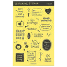 PAPERIAN Lettering Sticker C Yellow