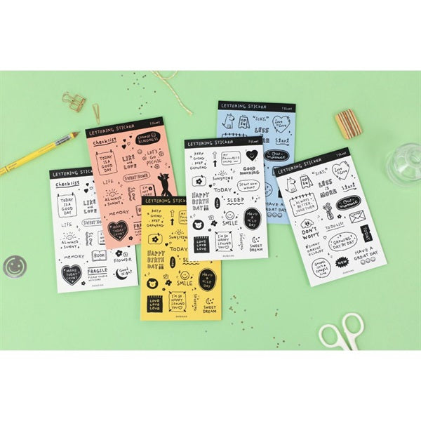 PAPERIAN Lettering Sticker A White