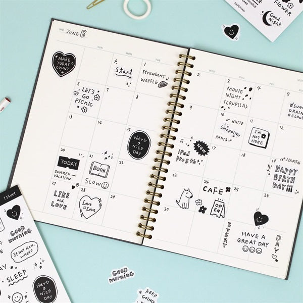 PAPERIAN Lettering Sticker A White