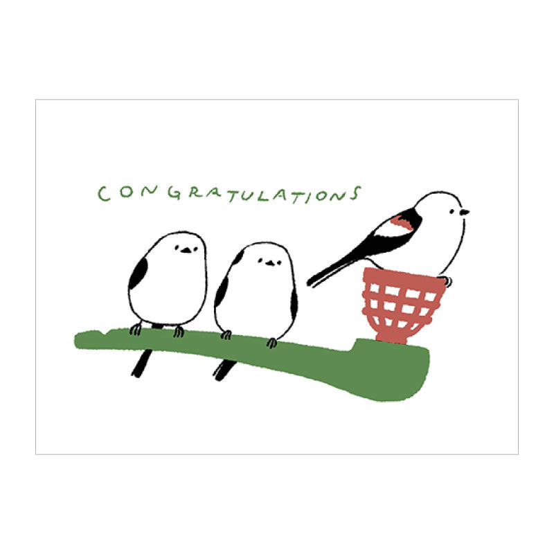 TEGAMI Letterpress Card Congrats Little Birds