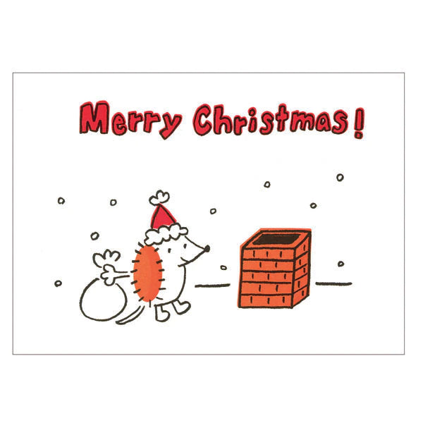 TEGAMI Letterpress Card Merry Christmas Chimney