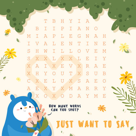 LOKAMADE Postcard MSP118:Word Search Love Default Title